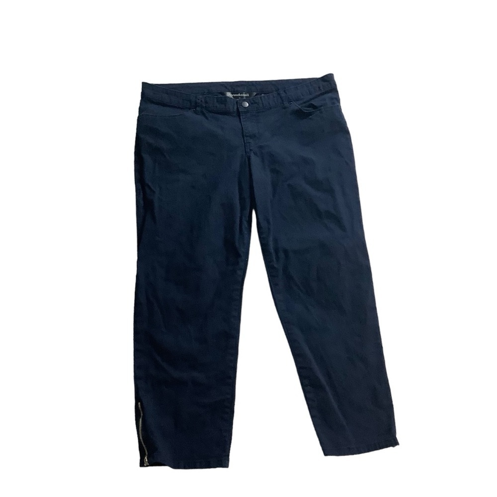 Norma Kamali Cropped Pants Sz 14 Navy Blue Revolve